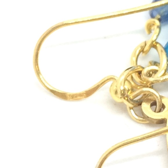 3/$30 UPCYCLED HANDMADE EARRING BRASS HOOP PLASTIC VINTAGE GOLD BOHO VERMEIL - Picture 14 of 15